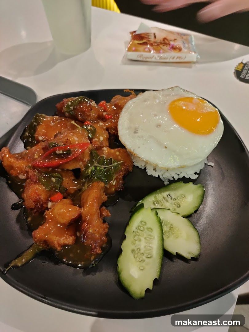 Fried Chicken with Rice and Egg
