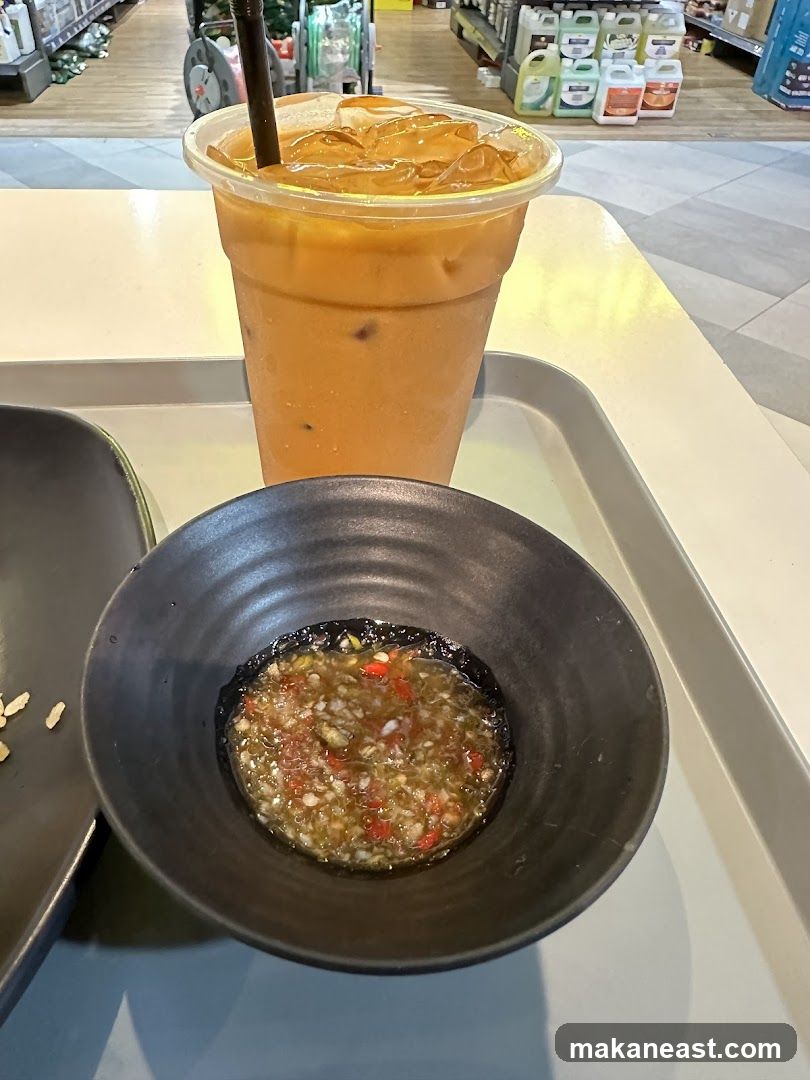 Thai Iced Tea and Dipping Sauce