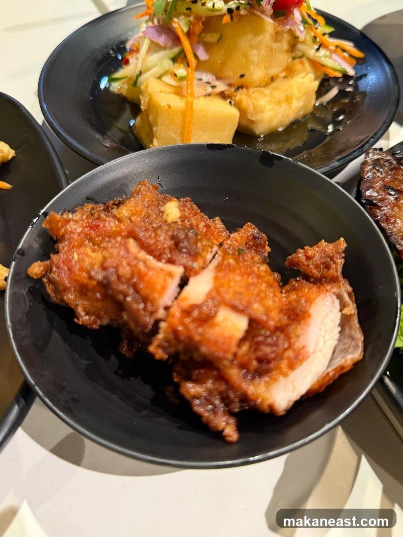 Fried Chicken and Tofu Dish