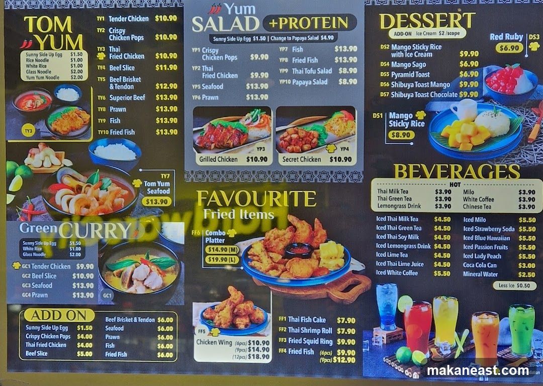 Yum Yum Menu