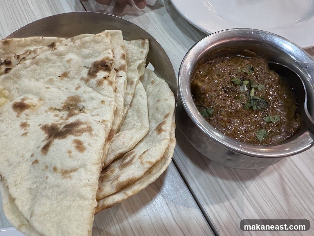 Indian Food with Naan