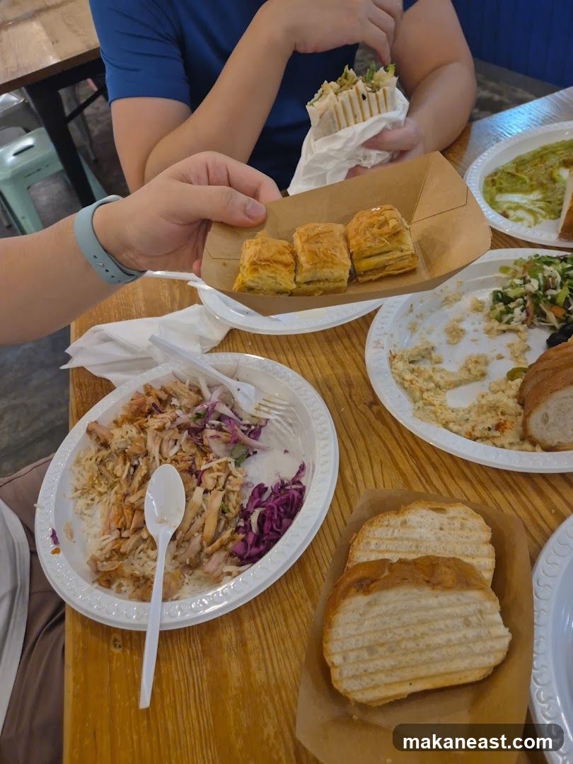 Diners Enjoying Middle Eastern Food