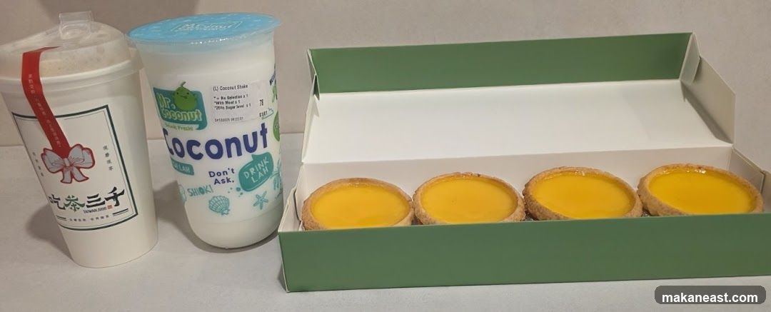 Coconut Drinks and Egg Tarts