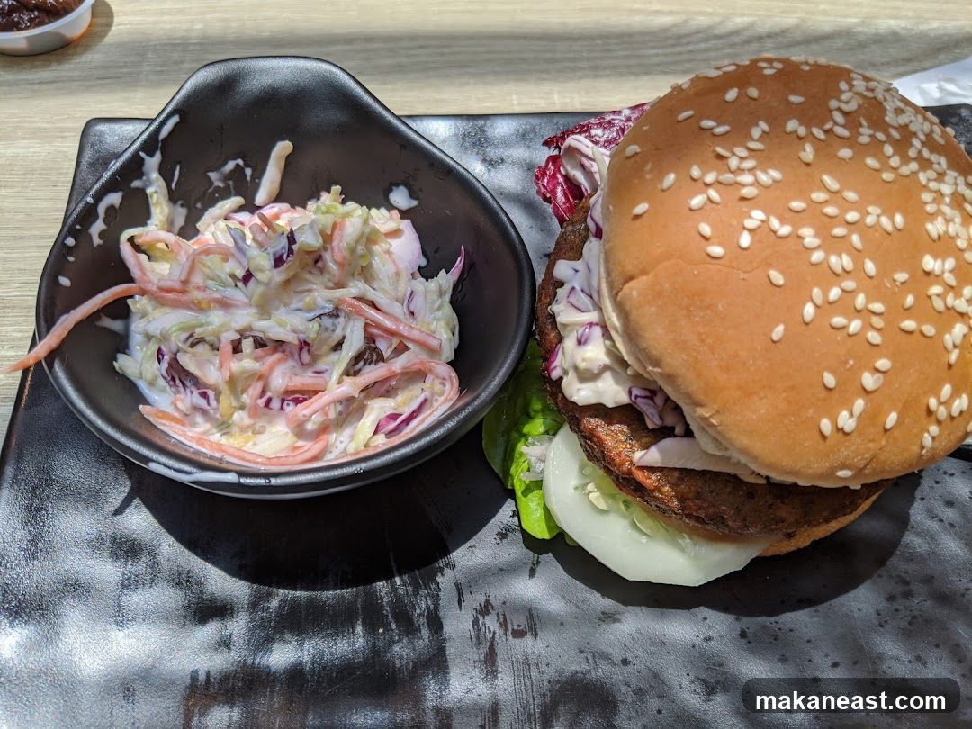 Burger and Coleslaw