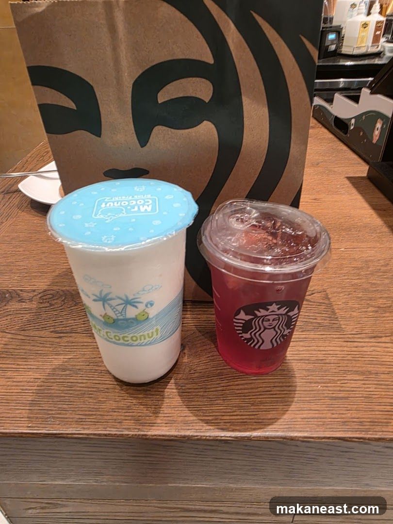 Starbucks Bag and Drinks