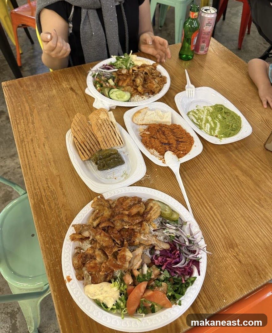Plates of Food on a Table