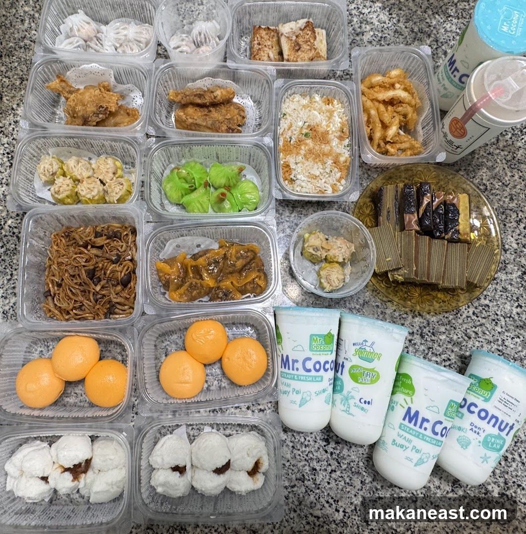 Assorted Takeout Food and Drinks
