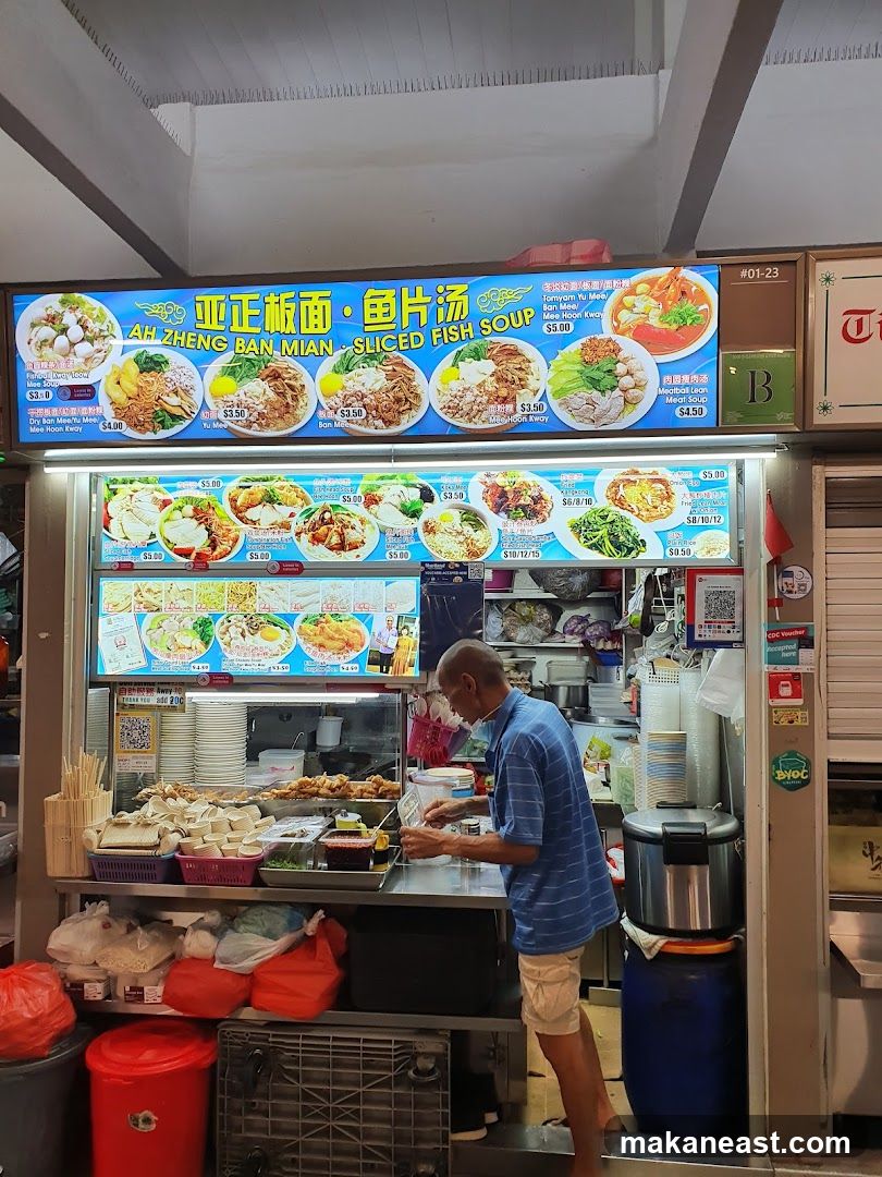 Food Stall with Sliced Fish Soup