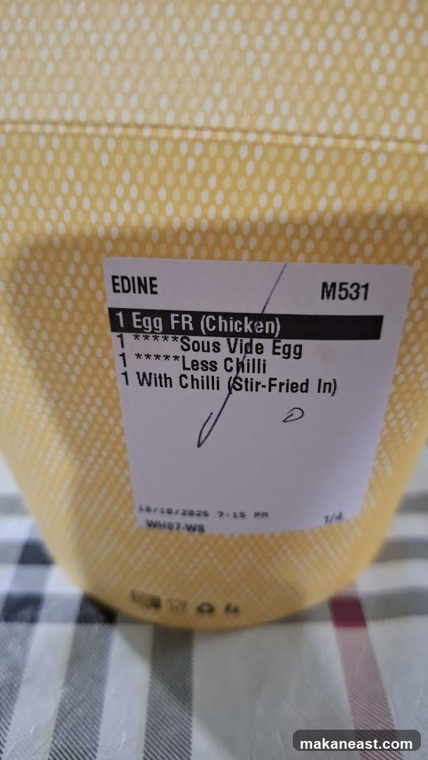 Food Order Label
