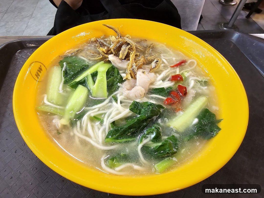 Noodle Soup with Vegetables and Anchovies
