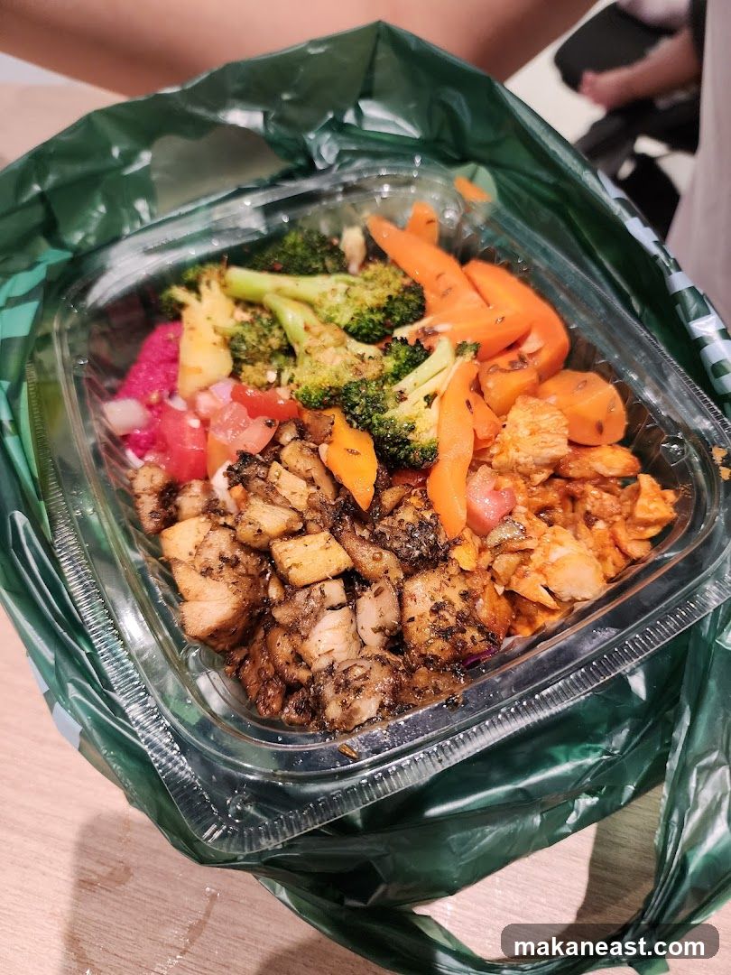 Takeout Bowl with Chicken and Vegetables