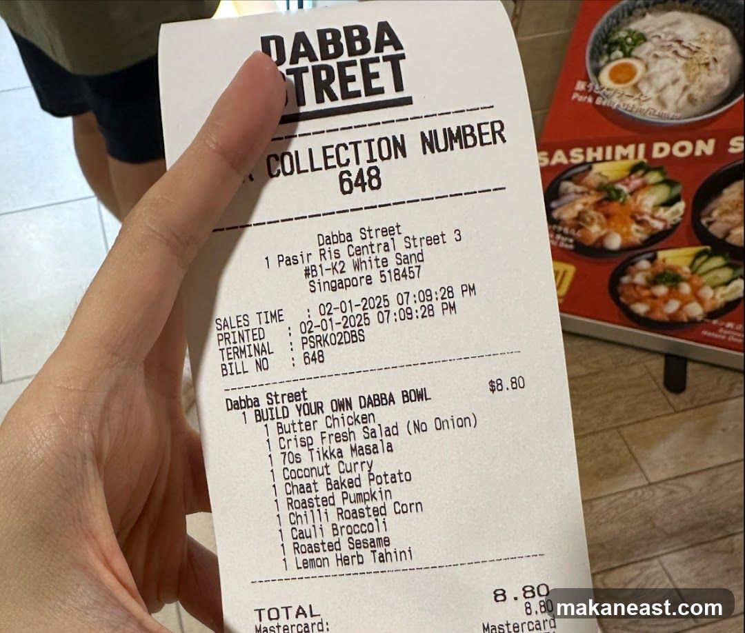 DABBA STREET Receipt