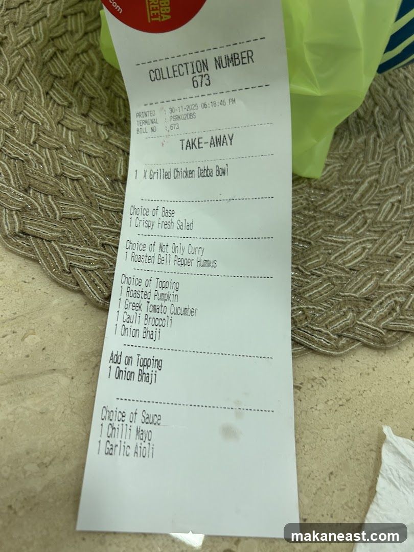 Take-Away Order