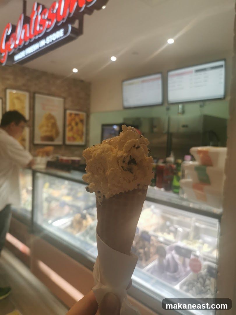 Ice Cream Cone in Gelateria
