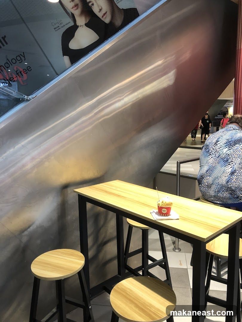 High Table and Stools with Ice Cream