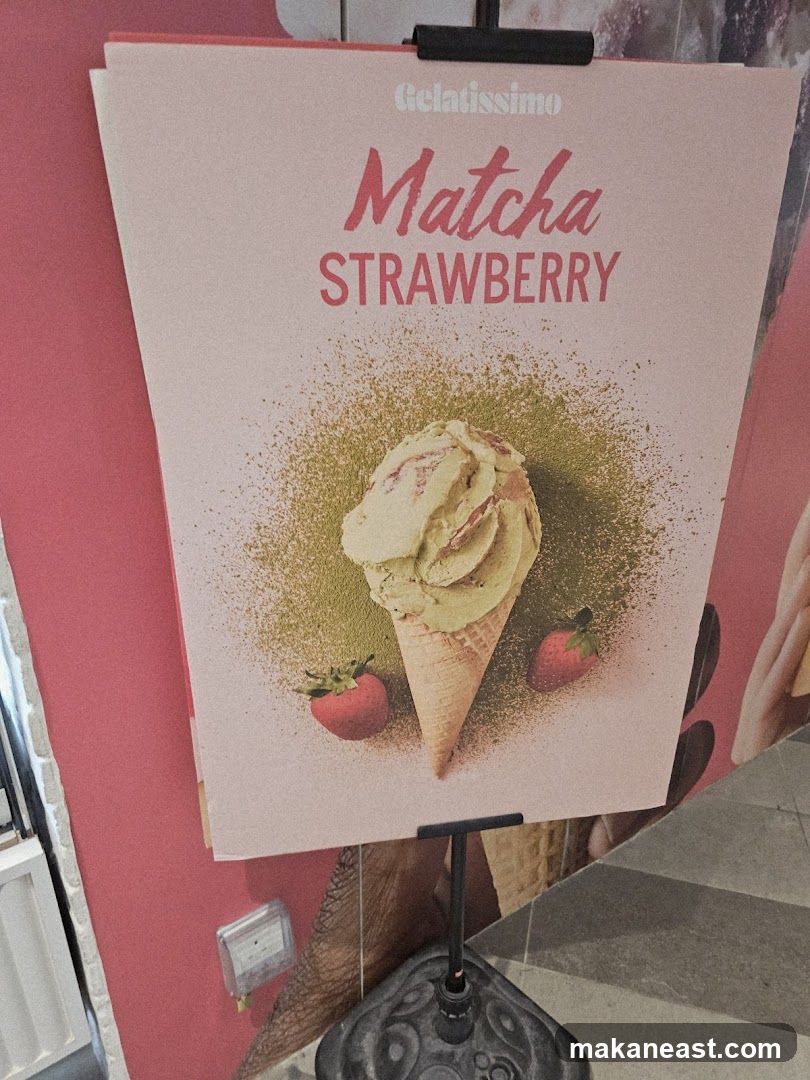 Gelatissimo Matcha Strawberry Ice Cream