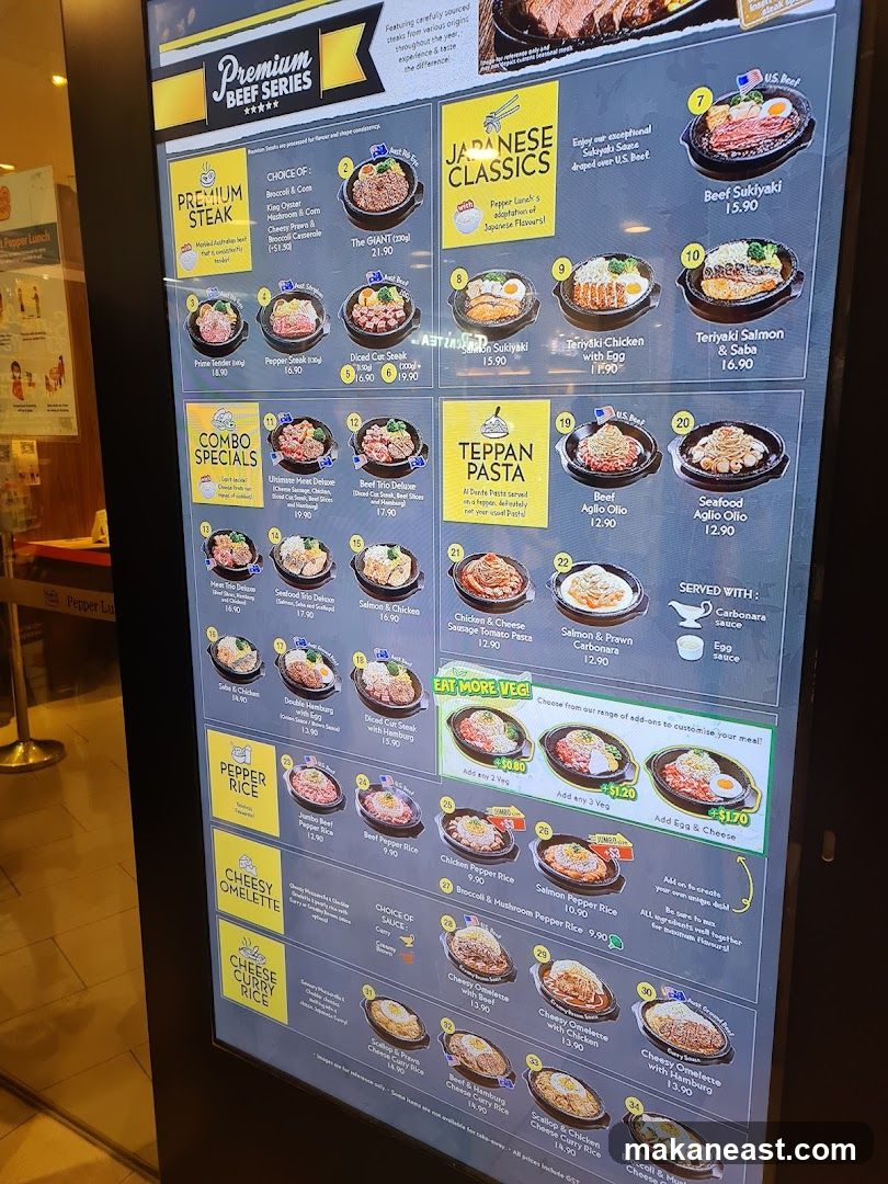 Pepper Lunch Menu