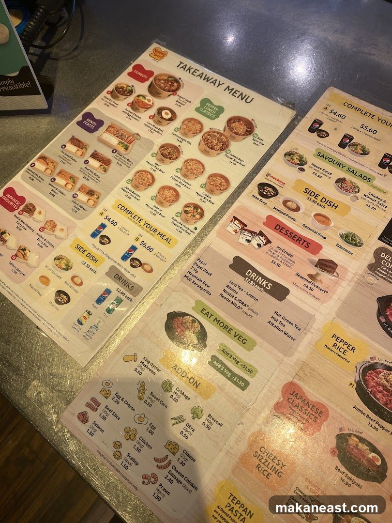 Takeaway Menu