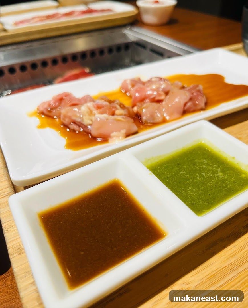 Marinated Chicken with Dipping Sauces