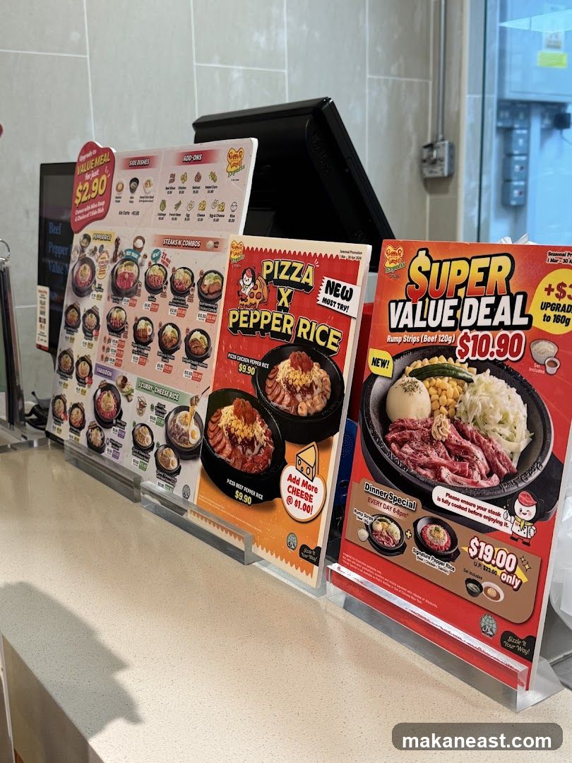 Pepper Rice Menu