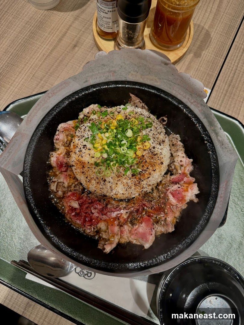 Sizzling Beef and Rice Dish