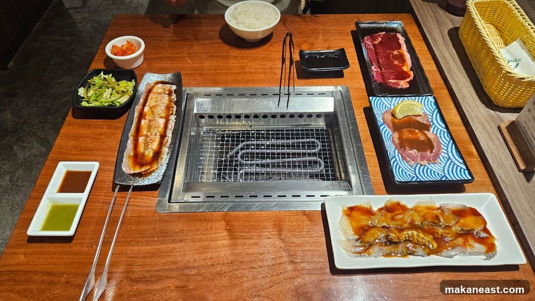 Table setting for Korean BBQ