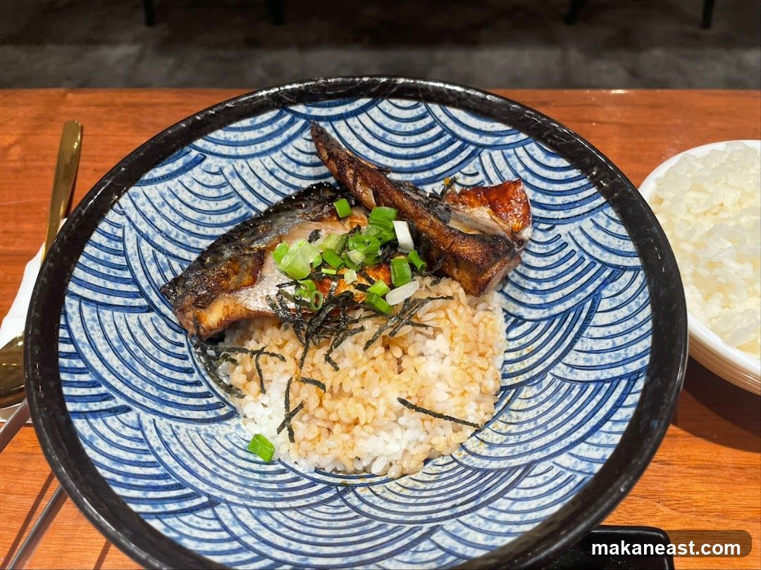 Grilled Fish and Rice Bowl