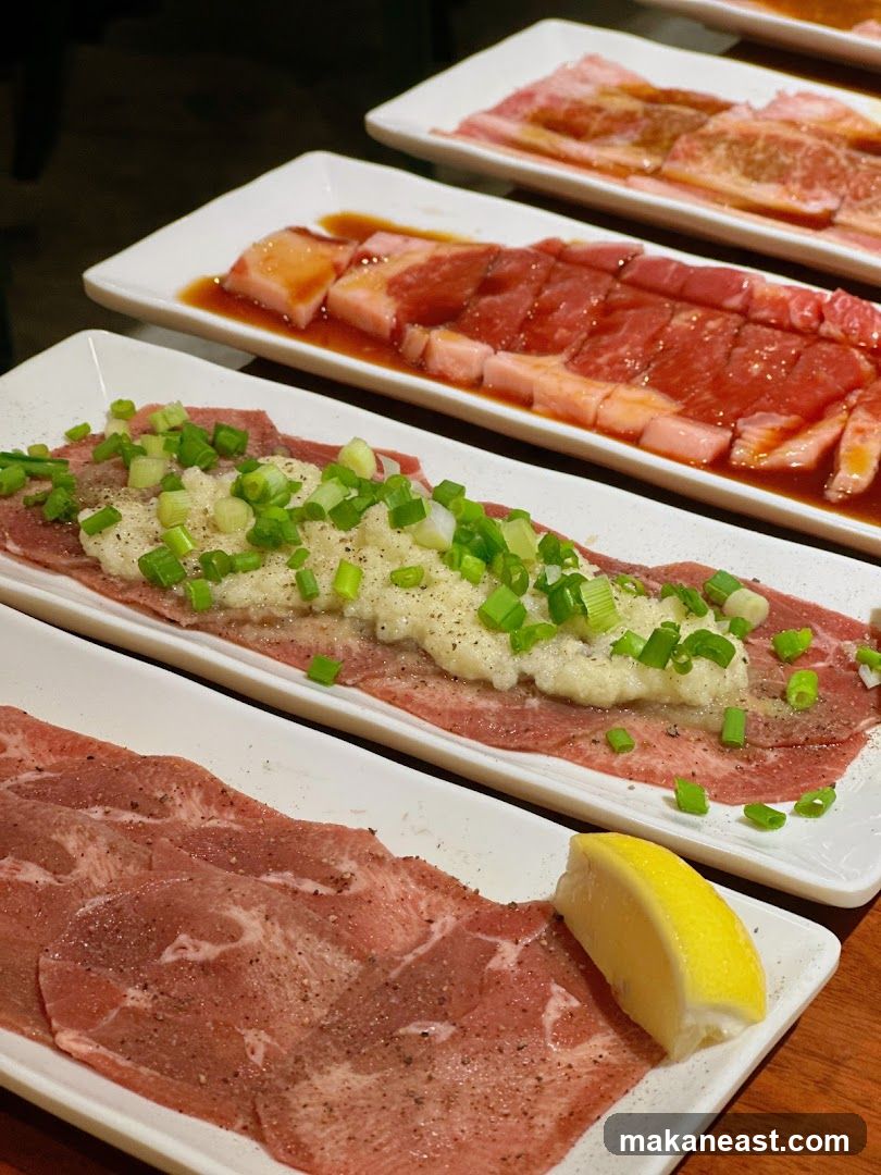 Plates of Raw Meat