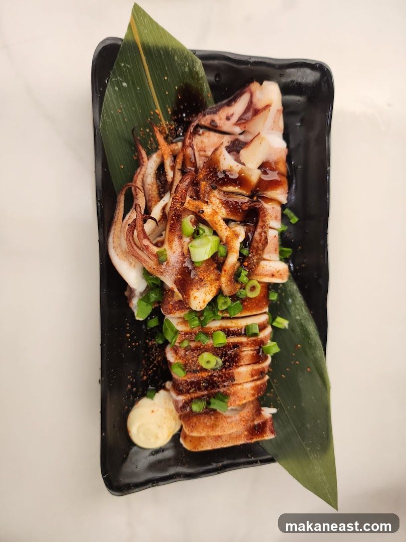 Grilled Squid with Garnish