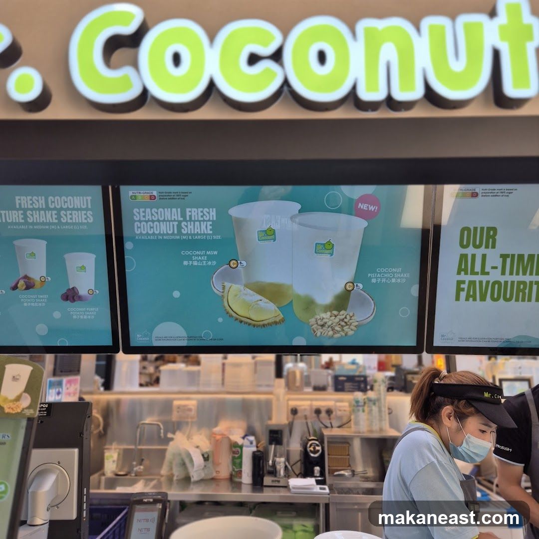 Coconut Shake Menu Display