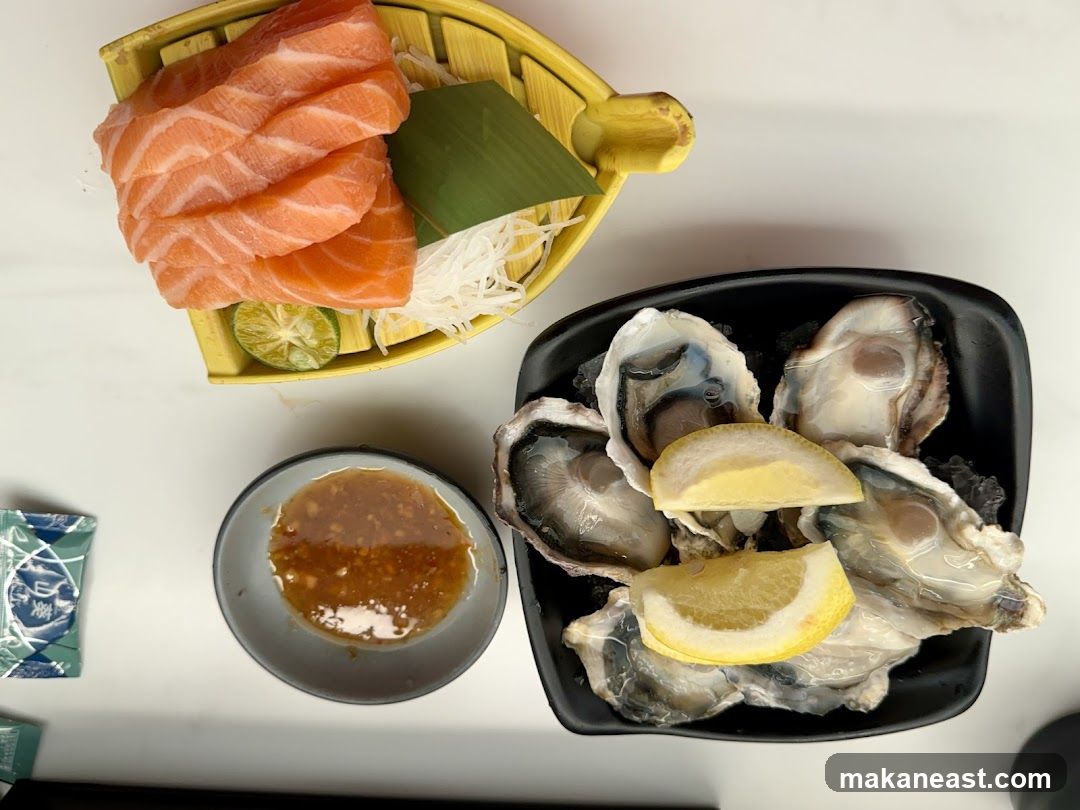 Sashimi and Oysters