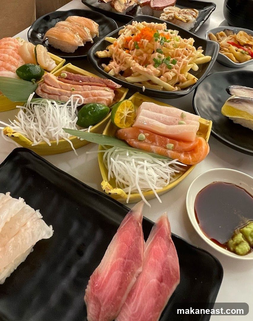 Assortment of Sushi and Sashimi