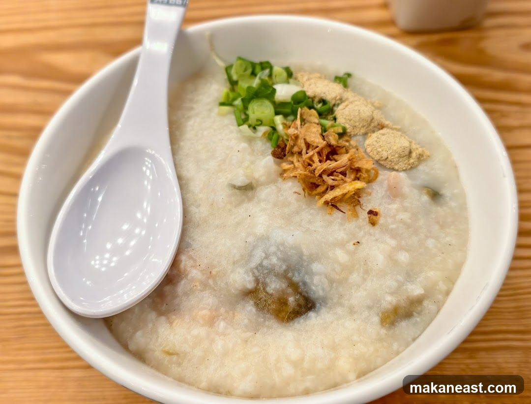 Congee with toppings