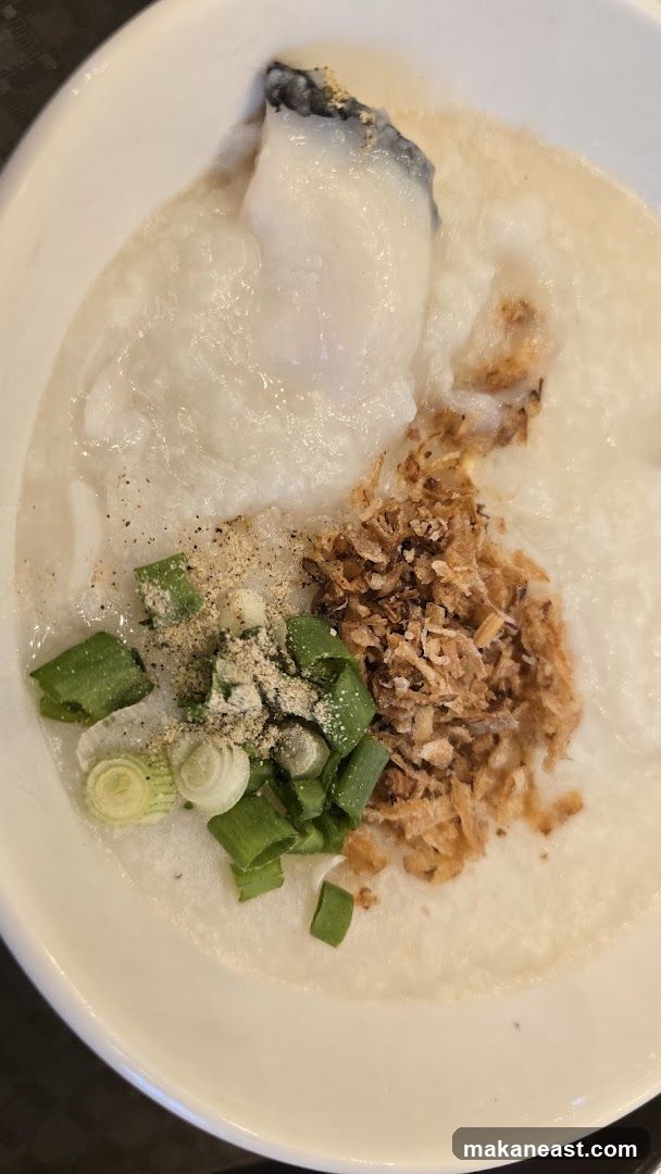 Congee with toppings