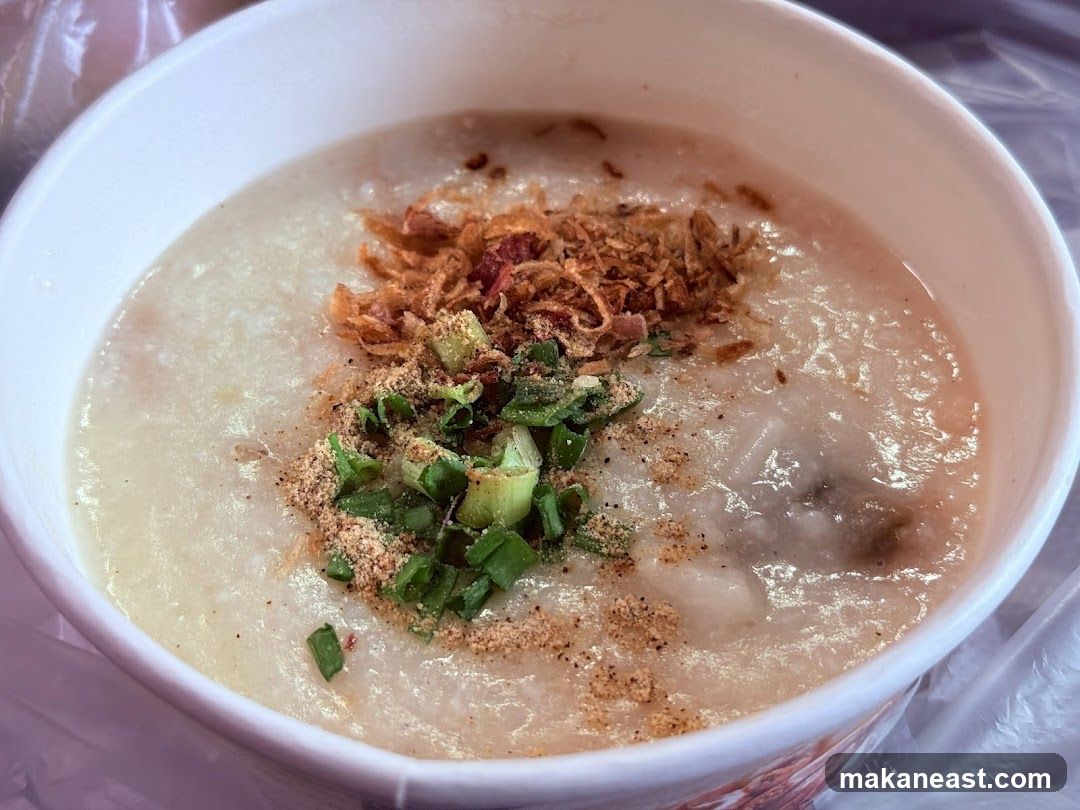 Congee with toppings