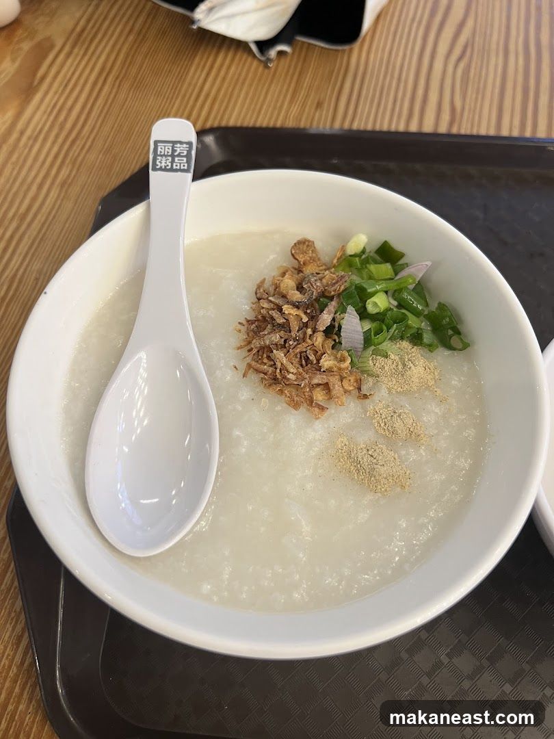 Congee with toppings