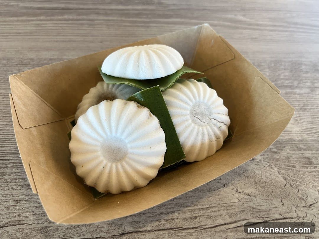 White Desserts in a Kraft Paper Container