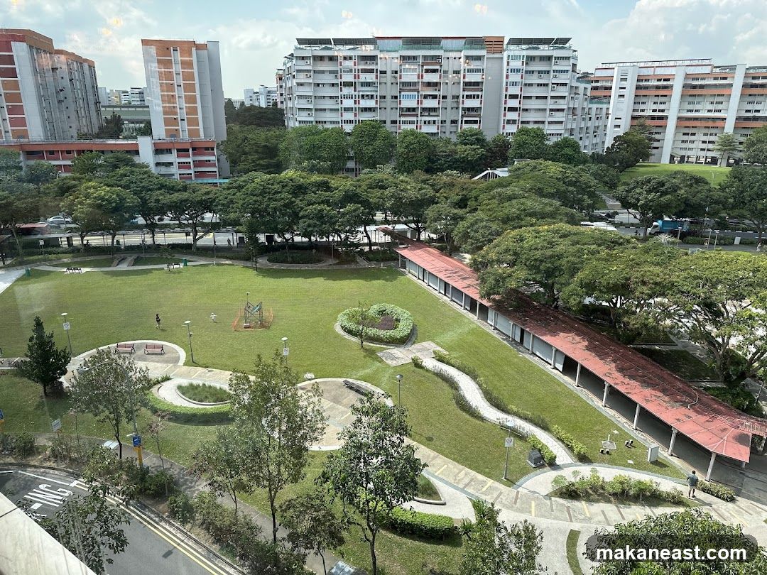 Residential buildings and park