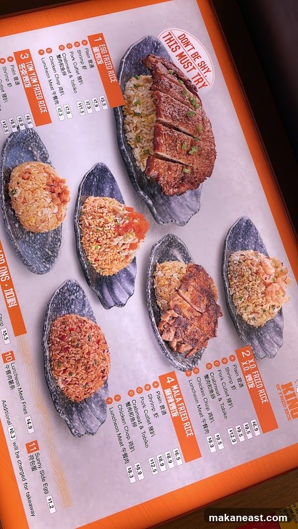 King of Fried Rice Menu