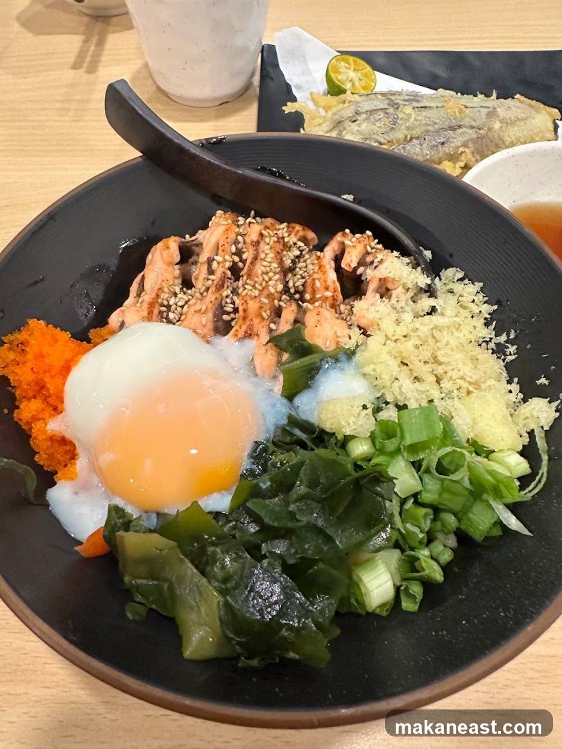 Salmon Donburi with Onsen Egg