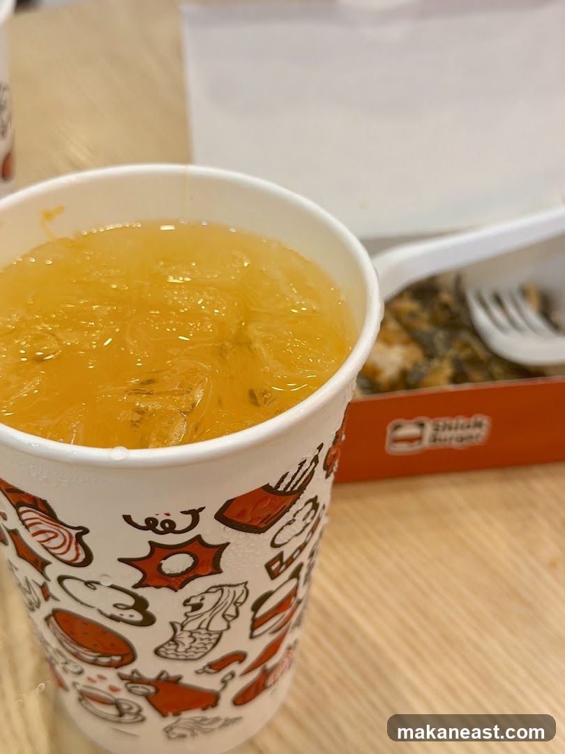 Orange Drink and Food