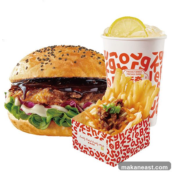 Burger, Fries, and Drink