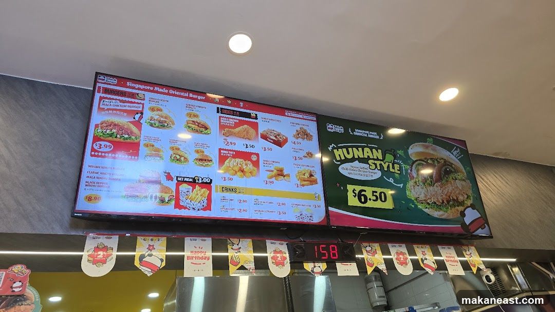 Singapore Made Oriental Burger Menu