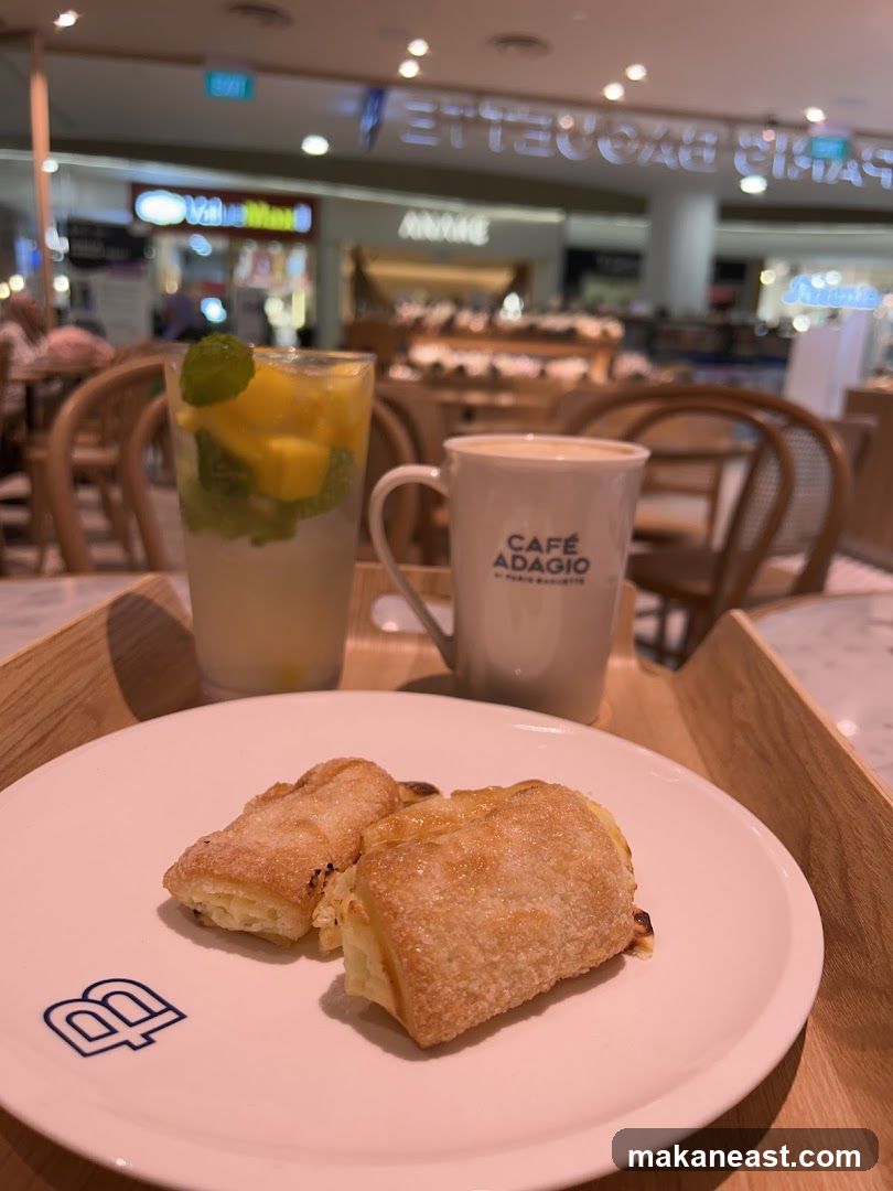 Pastries and Drink at Cafe Adagio
