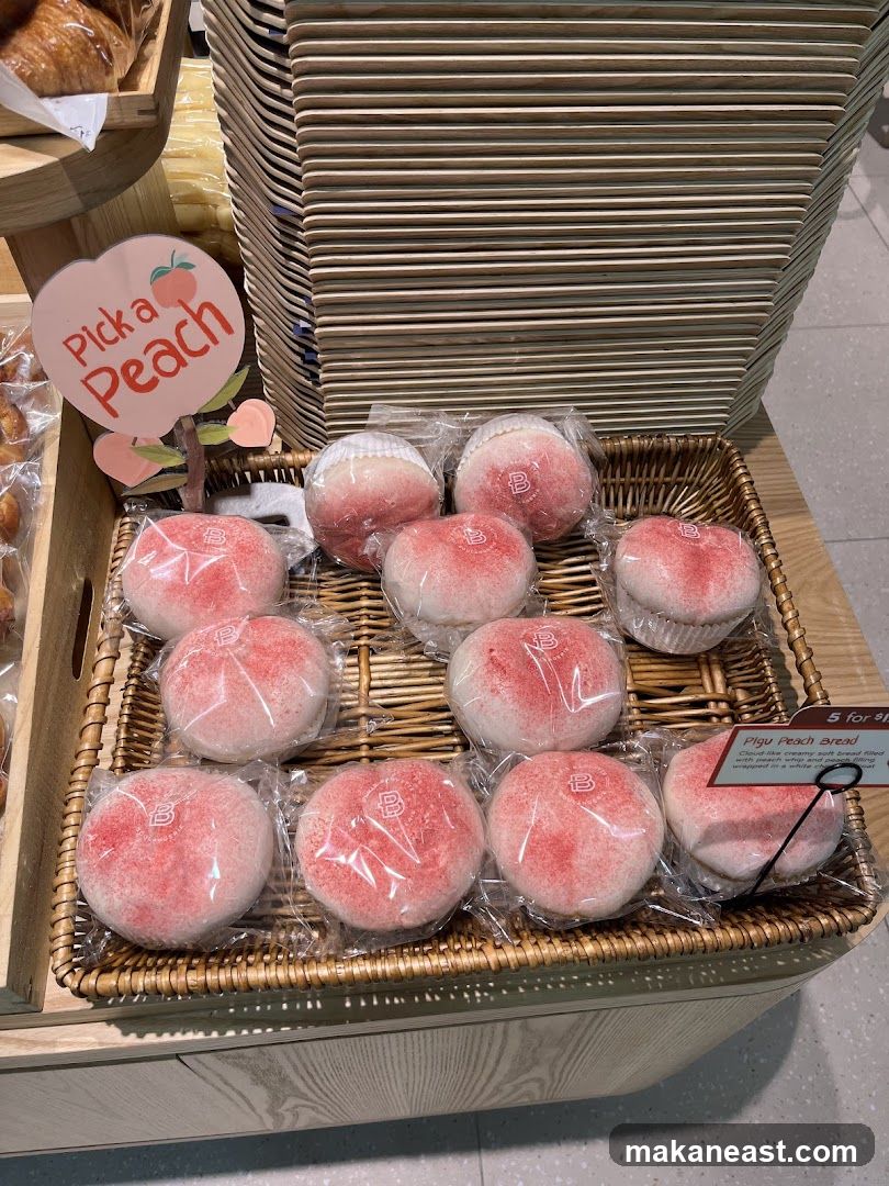 Peach-shaped Breads