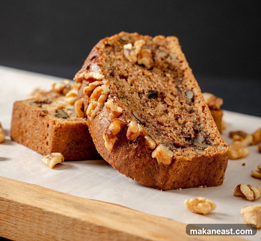 Walnut Banana Bread Slices