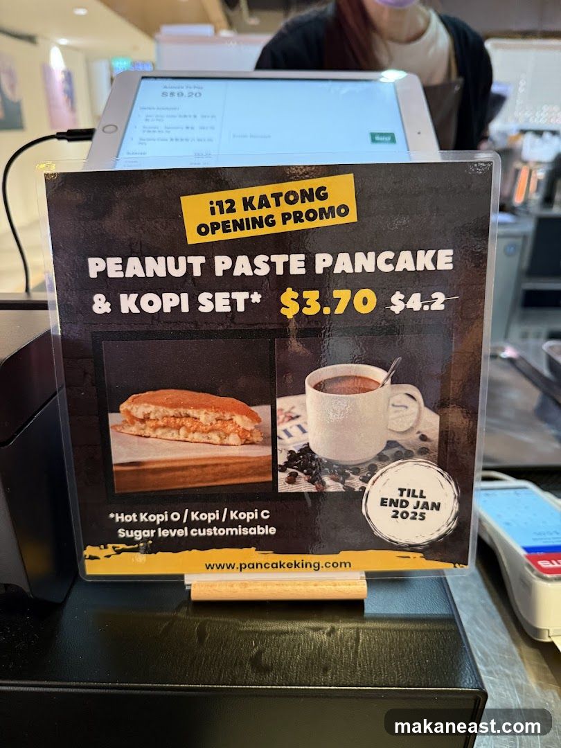 Peanut Paste Pancake & Kopi Set Promotion
