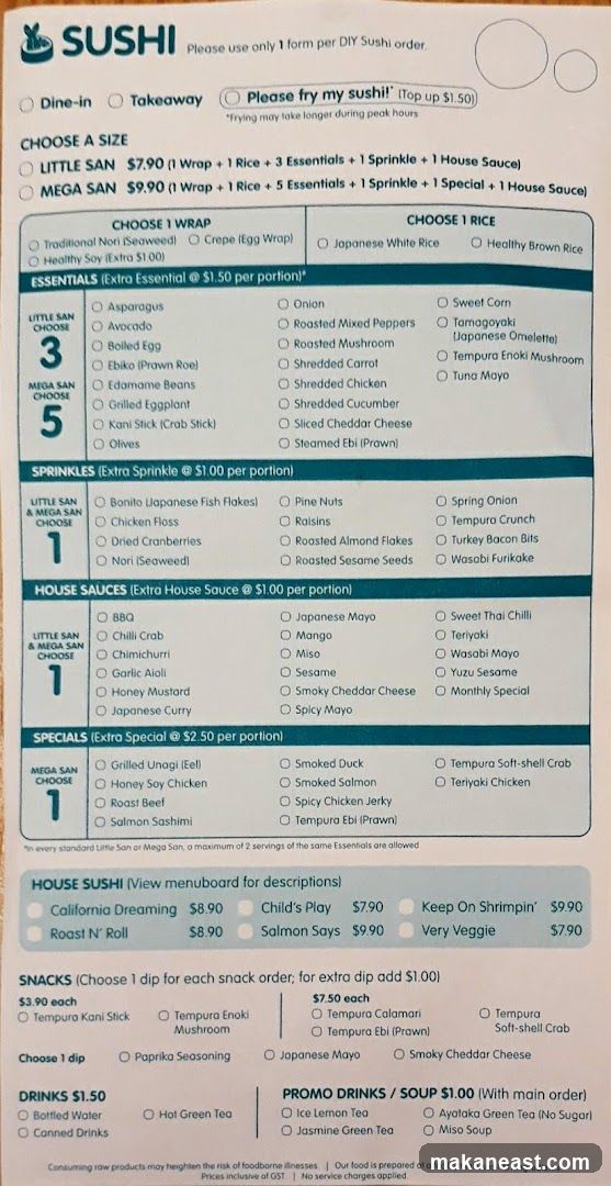 Sushi DIY Order Form