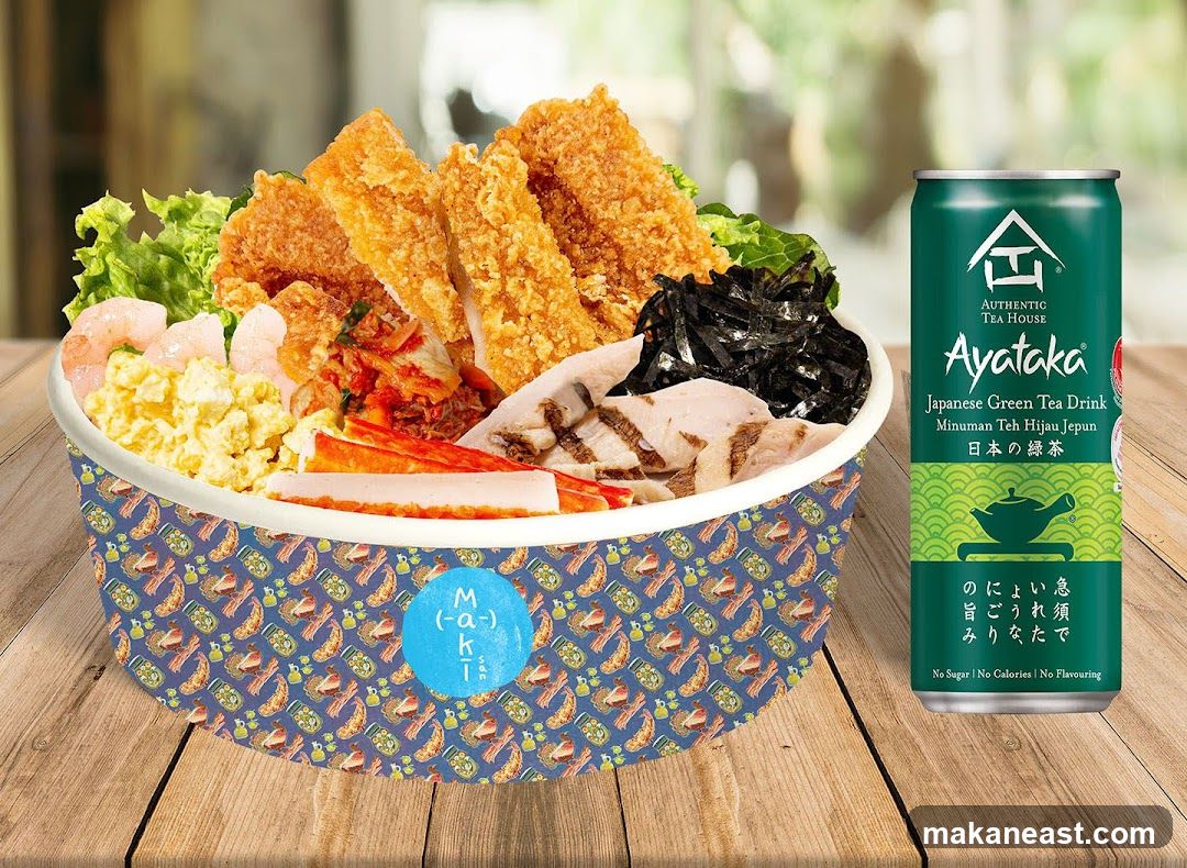 Japanese Green Tea Drink with Food Bowl
