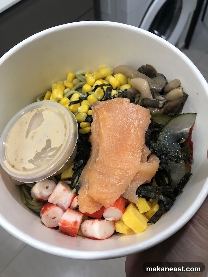 Salmon and Crab Stick Poke Bowl